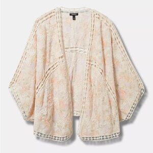 Crochet Lace Inset Kimono size 1/2